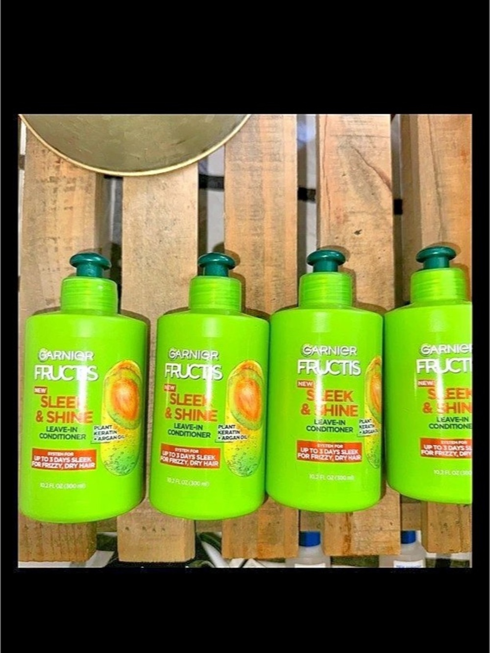 Garnier Fructis Sleek & Shine Leave-In Conditioner Leave-In Conditioner 4-Pack